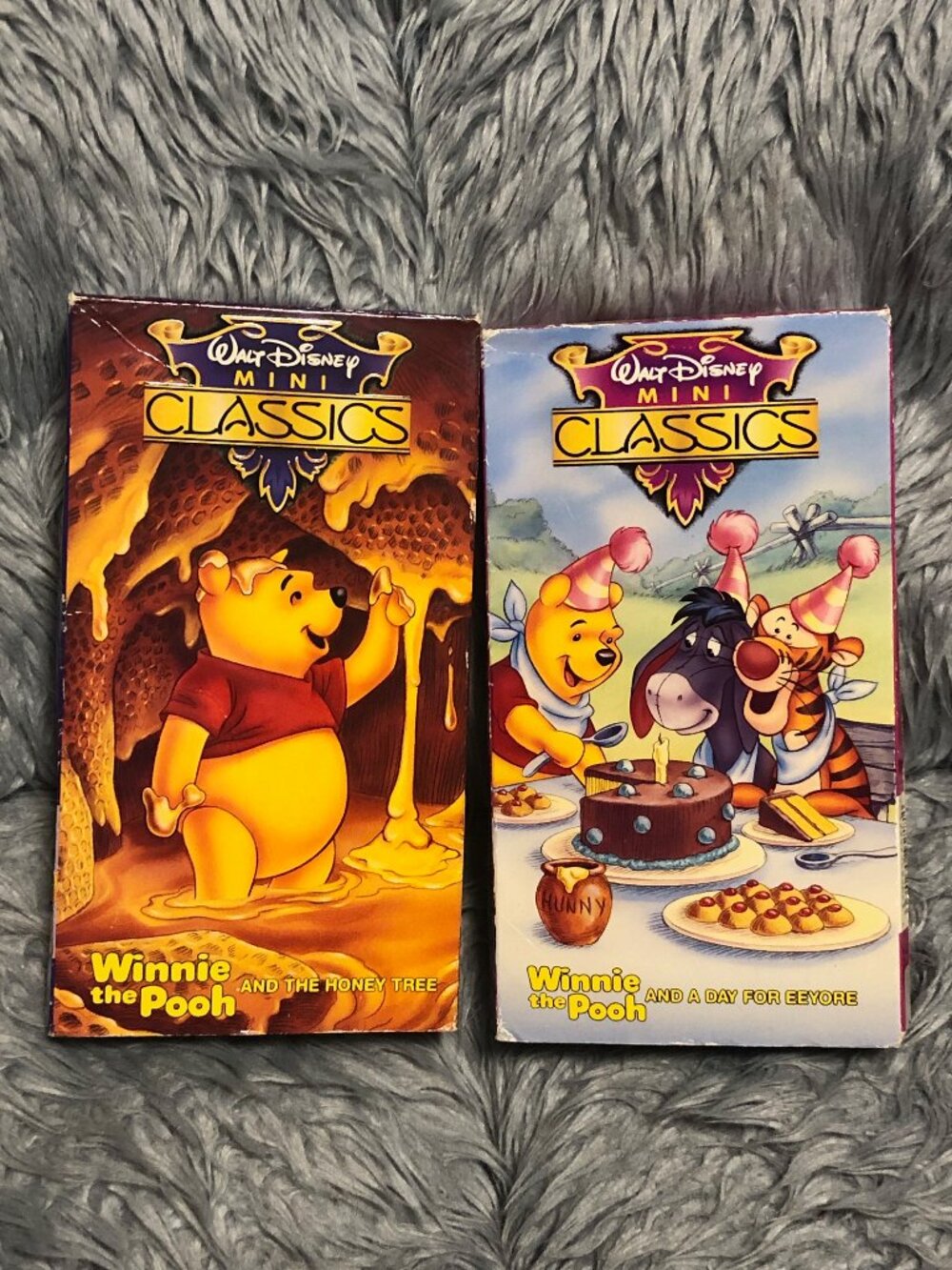 Winnie The Pooh Walt Disney Mini Classics 2 VHS Tape Lot Honey Tree Eeyore VTG